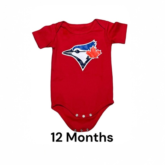 TORONTO BLUE JAYS infant Onesie Sz 12 Months Walker #33 MLB 100% Cotton **READ - Picture 1 of 7